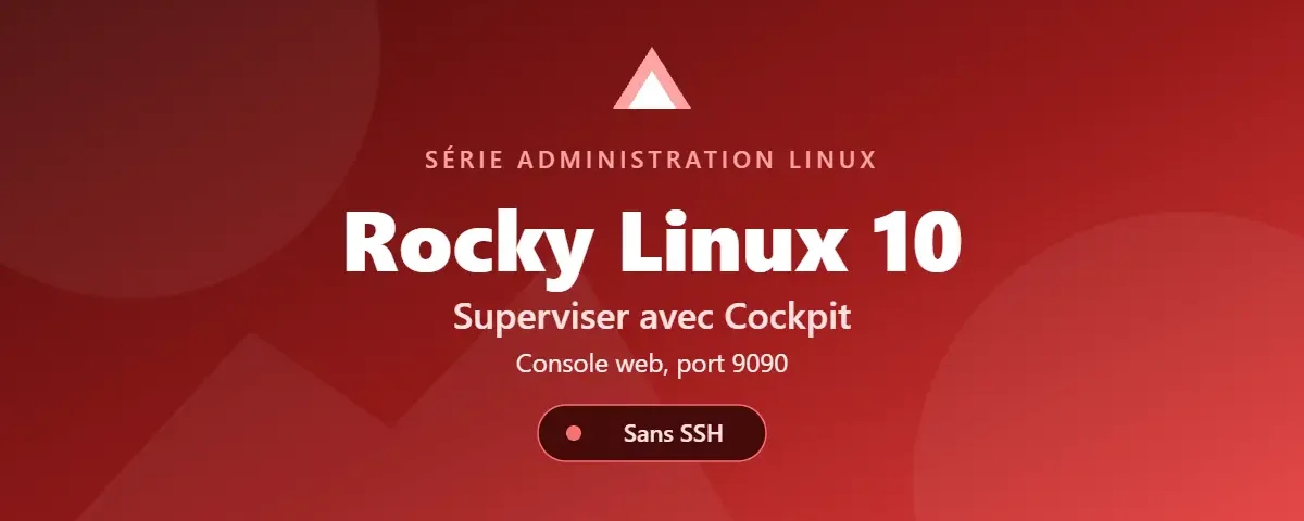 Superviser Rocky Linux 10 — console web Cockpit