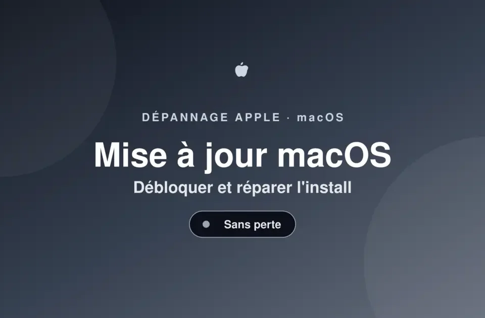 Mise à jour macOS — débloquer et réparer l'installation