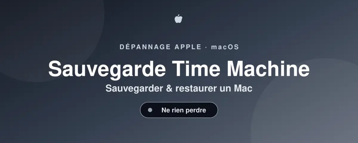 Sauvegarde Time Machine — sauvegarder et restaurer un Mac