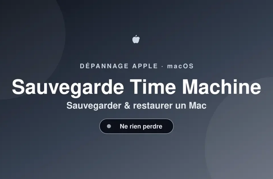 Sauvegarde Time Machine — sauvegarder et restaurer un Mac