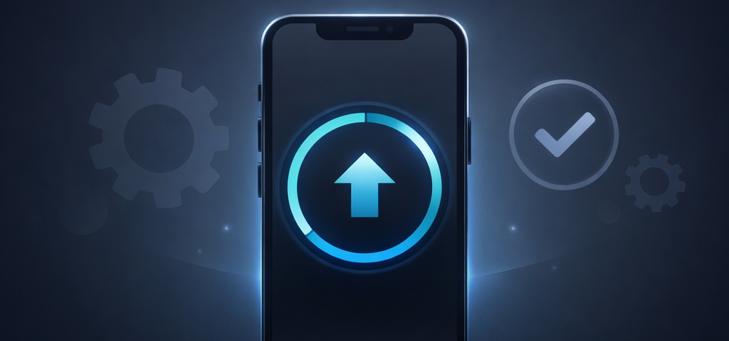 Mettre à jour iOS — icône iPhone avec téléchargement et mise à jour