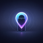 Localiser un iPhone perdu — icône de géolocalisation et iPhone