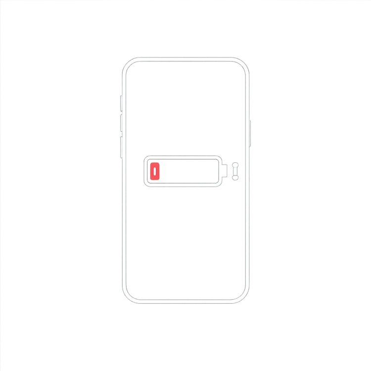 Batterie iPhone se décharge rapidement — icône iPhone et jauge de batterie